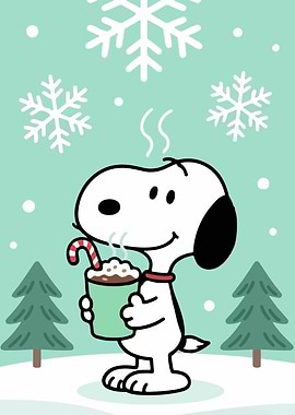 Snoopy with Hot Chocolate
