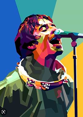 Liam Gallagher Pop Art Portrait