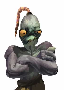 Cartoon Alien Character Illustration