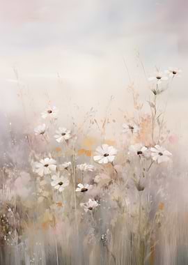 Delicate Daisy Field Art