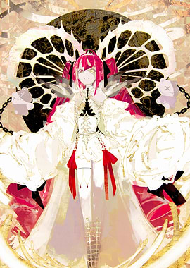 Anime Girl with Teddy Bear Chains