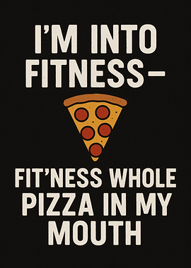 Fitness Pizza Funny Graphic
