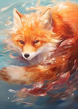 Fox Portrait Digital Art