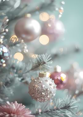 Pastel Christmas Tree Ornaments