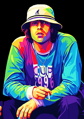 Liam Gallagher Colorful Portrait