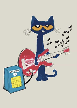 Pete the Cat playing guitar