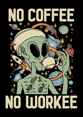 Alien Coffee Break In Space