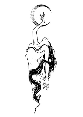 Woman Reaching for the Moon