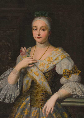 Ephraim Hochhauser – Portrait of Anna Zmeškalova‑Meerwaldtová (1744) | Classic 18th‑Century Portrait Art
