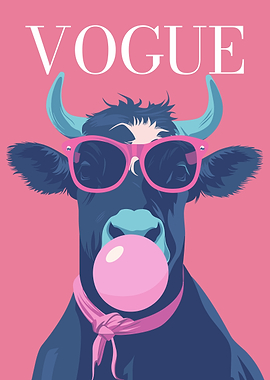 Vogue Cow with Bubble Gum