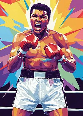 Muhammad Ali Pop Art Portrait