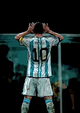 Lionel Messi Argentina Jersey Illustration