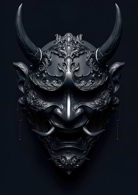 Ornate Japanese Oni Mask