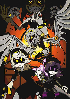 Murder Drones characters in action pose