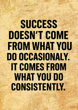 Success Through Consistency Motivational Quote