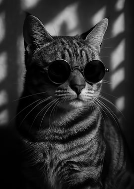 Cool Cat with Sunglasses