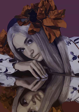 Poppy with Flowers Digital Art