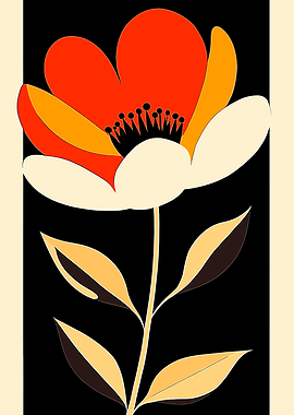 Abstract Floral Illustration