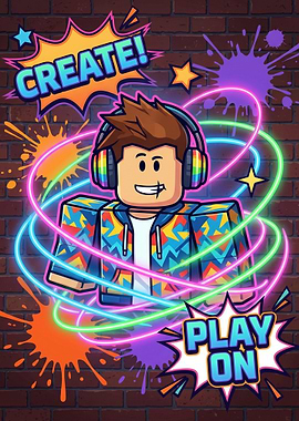Roblox Avatar with Neon Accents