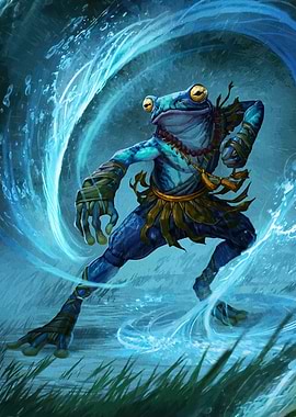 Frog Warrior with Water Magic