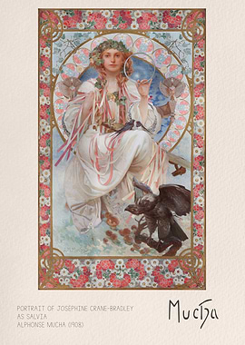 Josephine Crane-Bradley as Salvia by Mucha