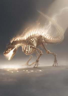 Glowing Skeletal Dragon