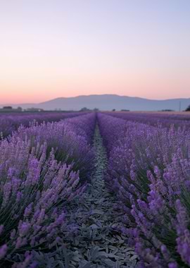 Lavender field at sunset