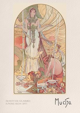 Incantation (Salammbo) by Alphonse Mucha