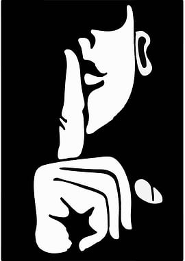 Shhh! Silence Gesture in Black and White