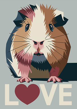 Guinea Pig Love Graphic Art
