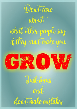 Inspirational Grow Motivation Poster