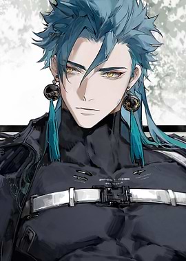 Wuthering Waves man with blue hair