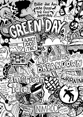 Green Day Doodle Art