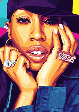 Missy Elliott Pop Art Portrait