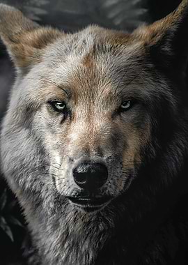 Intense Wolf Portrait