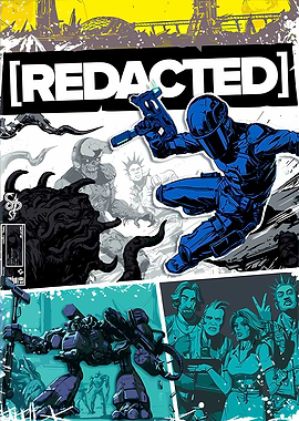 Redacted Comic Book Cover Art