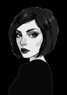 Amy Monochrome Portrait of a Woman