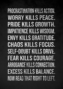 Inspirational Text Art on Dark Background v2