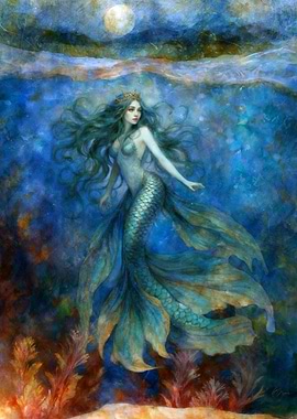 Mermaid In Moonlight