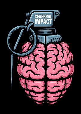 Cerebral Impact Brain Grenade Art