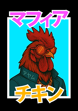 Mafia Chicken Illustration