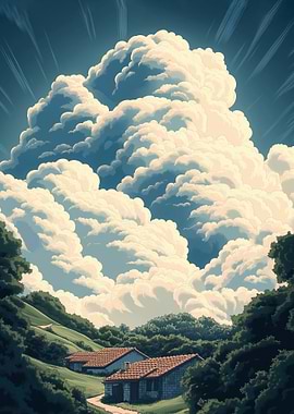Clouds over Rural Landscape