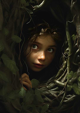 Girl in Forest Hollow