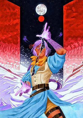 Mystical Figure with Lightning Powers