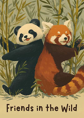 Panda Friends In The Wild