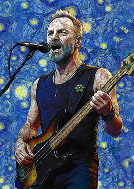 Sting in Starry Night Style