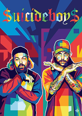 Suicideboys colorful portrait