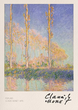 Poplars by Claude Monet