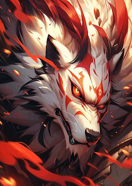 Fierce Wolf Red Markings