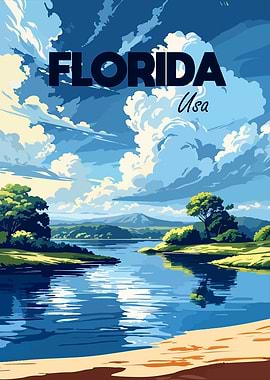 Florida USA Landscape Poster